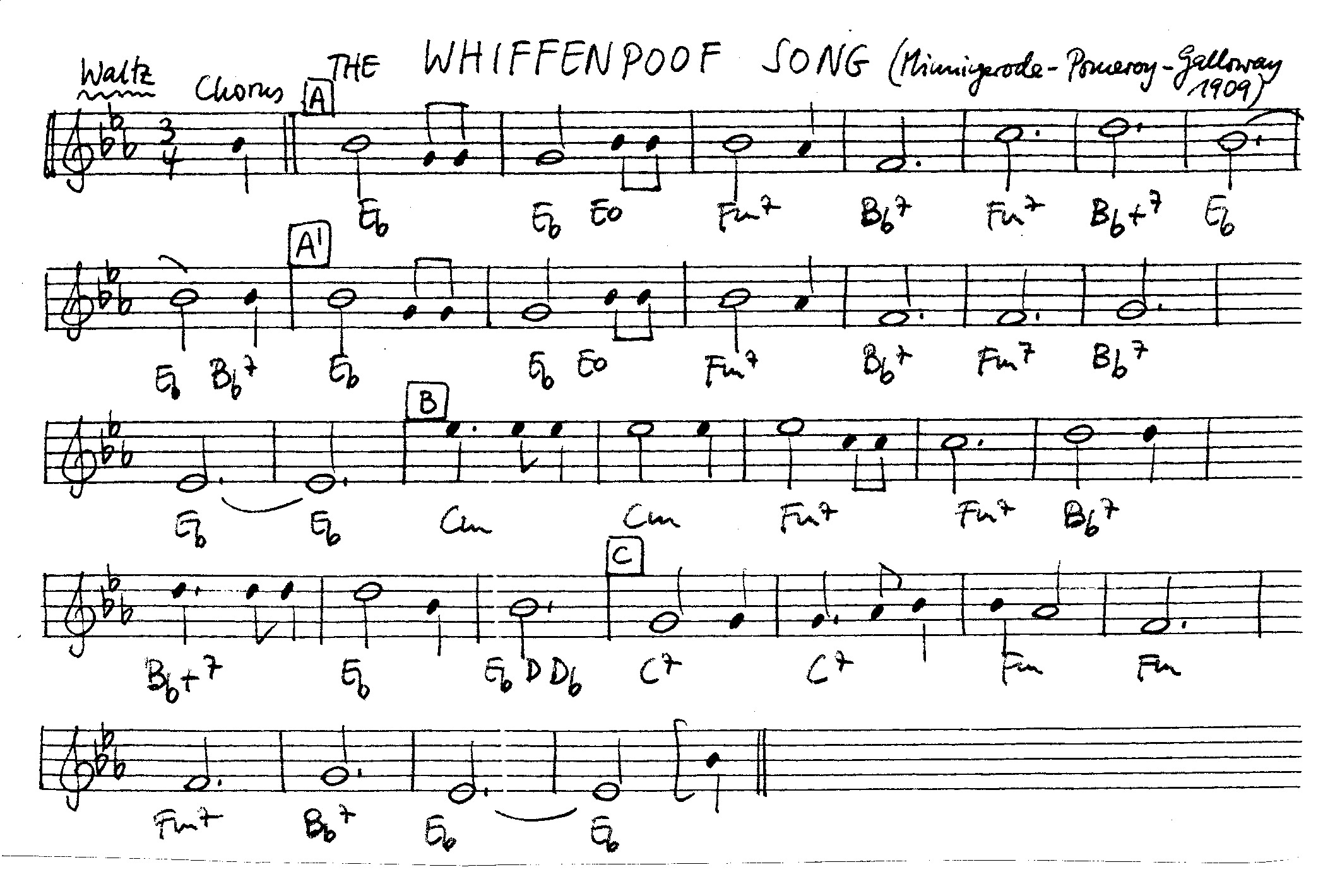 the whiffenpoof song leadsheet – book us for your next 20s or gatsby event
